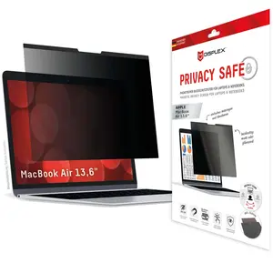 Housse pour MacBook Air 13" (2022 / 2024) - Displex Laptop Privacy Safe - Noir pas cher