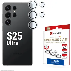 Displex 02127, Samsung, Galaxy S25 Ultra, anti-poussière, anti-choc, anti-rayures, noir, transparent, 1 pièce pas cher