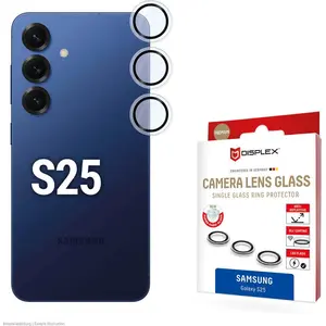 Displex 02125, Samsung, Galaxy S25, anti-poussière, anti-choc, anti-rayures, noir, transparent, 1 pièce pas cher