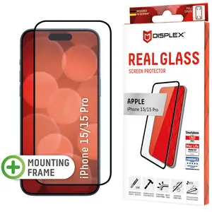 Protection d'écran - DISPLEX - iPhone 15/15 Pro - Verre trempé - 10H - Full Cover pas cher