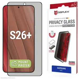 Displex Privacy Glass, Privacy Full Cover Panzerglas, MountMaster (1 pcs, Samsung Galaxy S26+), Téléphone portable : film de protection, Transparent pas cher