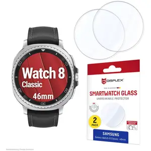 Displex 02210, Film de protection, Smartwatch, Transparent, Samsung, Galaxy Watch 8 (46mm), Verre trempé pas cher