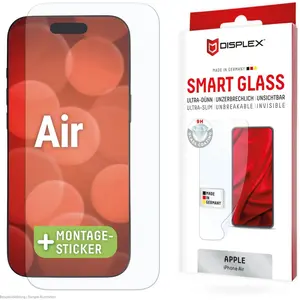 Displex Smart Glass (9H) pour Apple iPhone Air, autocollant de montage, incassable pas cher