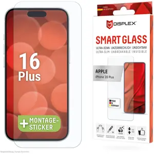 Displex Smart Glass, Displayschutzfolie (1 pcs, Apple iPhone 15 Plus, Apple iPhone 15 Pro Max, Apple iPhone 16 Plus), Téléphone portable : film de protection, Transparent pas cher