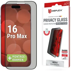 Displex Protection d'écran en verre trempé Privacy Apple iPhone 16 Pro Max pas cher