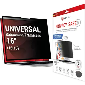 Displex Privacy Safe randlos, Laptop Blickschutzfilter (16", 16:10), Film de protection pour ordinateur portable pas cher