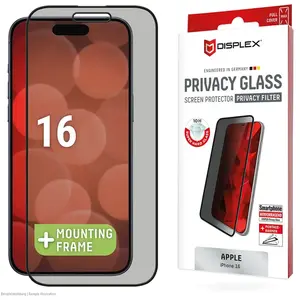 Displex Protection d'écran en verre trempé Privacy Apple iPhone 16 pas cher