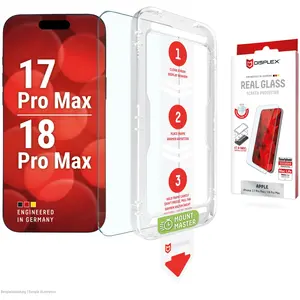 Displex Verre véritable mm (1 pcs, Apple iPhone 17 Pro Max), Téléphone portable : film de protection, Transparent pas cher