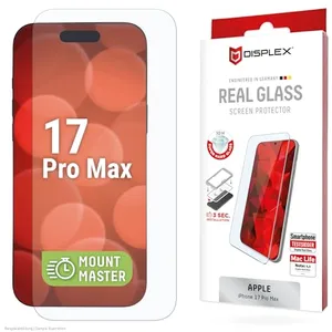 Displex Real Glass MountMaster (1 pcs, Apple iPhone 17 Pro Max), Téléphone portable : film de protection, Transparent pas cher