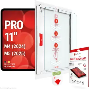 Displex Tablette en verre véritable (1 pcs, Apple iPad Pro 11 2024, Apple iPad Pro 11 2025), Film de protection pour tablette pas cher