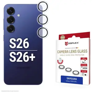 Displex Premium Camera Lens Glass, Kamera Schutzglas, Einzelringe (1 pcs, Samsung Galaxy S26, Samsung Galaxy S26+), Téléphone portable : film de protection, Transparent pas cher