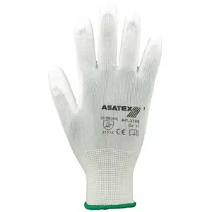 Gants T. 10 blanc nylon avec polyuréthane EN 388 cat. II ASATEXVendu paramazon