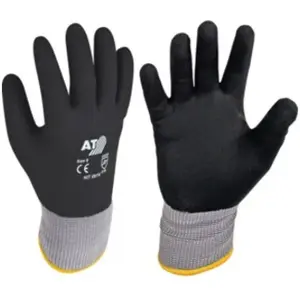 ASATEX Gant Hit Flex v Taille 9 noir tissu porteur 3 fils gris avec mousse ni EN 388 - schwarz pas cher