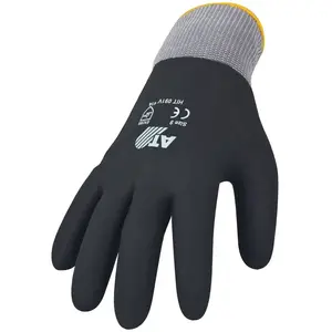 ASATEX Gant Hit Flex v Taille 10 noir tissu porteur 3 fils gris avec mousse ni EN 388 - schwarz pas cher