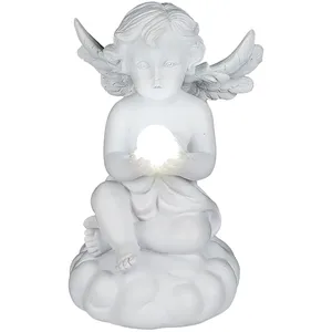 Out of the blue Ange Assis avec LED Boule d'environ 7 x 11,5 cm pas cher