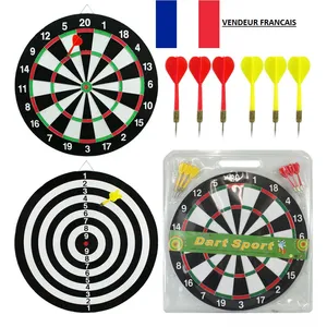 Comparateur de prix : 7pcs Grand Jeu de Fléchette Cible 40 cm + 6 Fléchettes + Anneau de Fix...