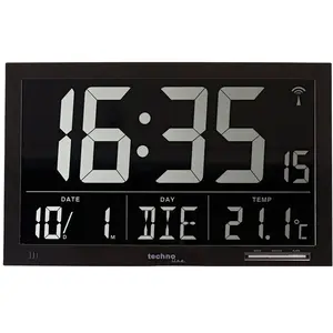 Technoline WS8007 Horloge Radio- Pilotée Noir pas cher