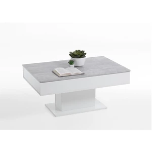 Comparateur de prix : FMD Table basse Gris béton et blanc