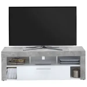 Comparateur de prix : Meuble TV Vidi - FMD - 150 cm - Contemporain - Design - Bois - Blanc