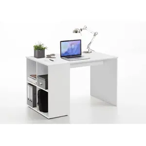 FMD - calicosy - Bureau Droit avec Étagères Latérales L117cm - Gent pas cher