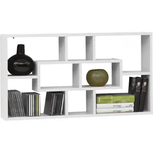 Comparateur de prix : 3S. x Home FMD Étagère murale rectangulaire avec 8 compartiments Blanc