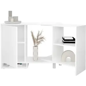 CALICOSY FMD Unité de rangement modulaire d'angle avec étagère ouverte Blanc TUVendu parcdiscount