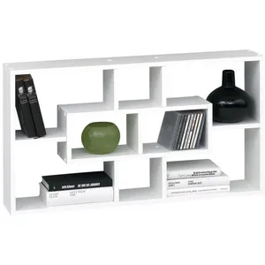 FMD Étagère murale avec 8 compartiments Blanc