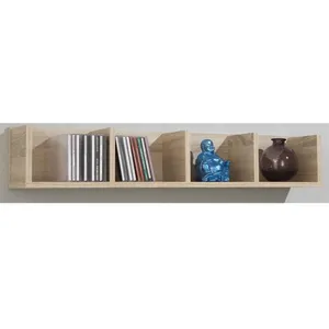 FMD Étagère murale avec 4 compartiments 92x17x16,5 cm Chêne pas cher