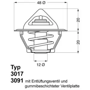 Thermostat, liqiuide de refroidissement BORGWARNER (WAHLER), par ex. pour Opel, Vauxhall, Daewoo pas cher