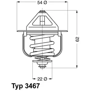Wahler 3467.85d Thermostat, liquide de refroidissement pas cher