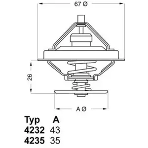 Wahler 4235.80d Thermostat, du liquide de refroidissement pas cher