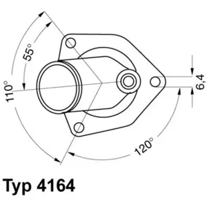 Wahler 4164.92d Thermostat, liquide de refroidissement pas cher