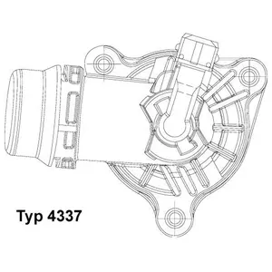 Wahler 4337.105d Thermostat, du liquide de refroidissement pas cher