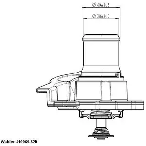 Wahler 410937.82d Thermostat, du liquide de refroidissement pas cher