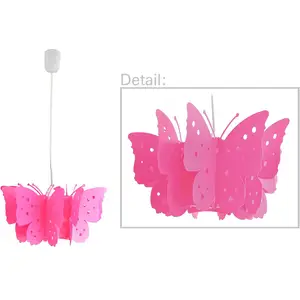 Näve Suspension Kizi en rose avec des papillons pas cher
