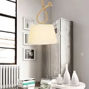 Näve Suspension Rope avec abat-jour en tissu, Ø 35 cm pas cher