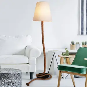 Näve Lampadaire en tissu Rope avec corde naturelle pas cher