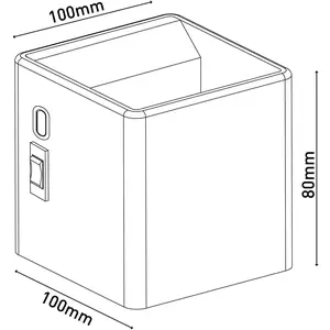 Näve Applique LED Cube batterie, aimantée, noire pas cher