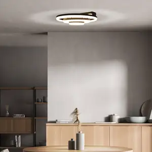 Näve Plafonnier LED CCT, 3 anneaux, télécommande pas cher