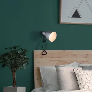 Näve Lampe à pince Mara réglable câble à prise, argenté pas cher