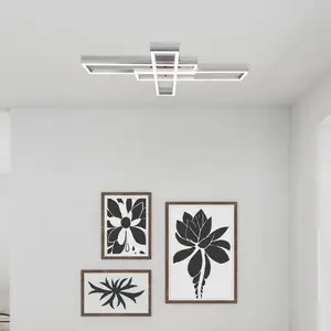 Näve Plafonnier LED Bantry, 3 rectangles, CCT, RVB pas cher