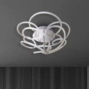 Näve Plafonnier LED Rizado, step-dim, nickel satiné pas cher