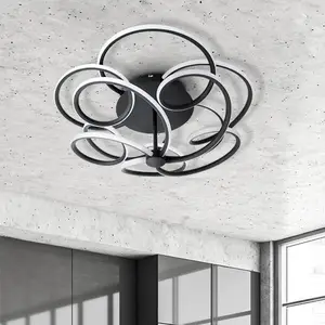 Näve Plafonnier LED Rizado, step-dim, noir pas cher