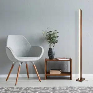 Näve Lampadaire LED Madera aspect bois, dimmableVendu parluminaire