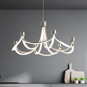 Näve Suspension LED Festos, nickel mat, dimmable pas cher