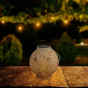 Näve Lampe solaire LED 52854, blanc, métal, 20 cm, IP44, lot de 2Vendu parluminaire