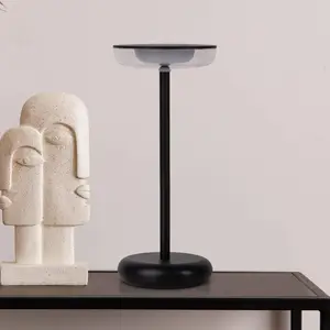 Comparateur de prix : Näve Lampe de terrasse à LED rechargeable Pasi noire hauteur 26cm méta...