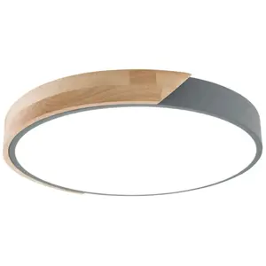 Lumière Plafonnier LED à intensité variable gris avec télécommande pas cher