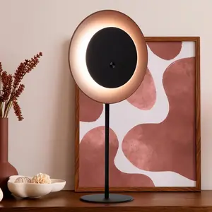 Näve Lampe à poser LED rechargeable Solan, noir/marron, solaire, IP54 pas cher