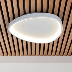 Näve Plafonnier LED Argesa Ø 60,5 cm, blanc, CCT, télécommande pas cher